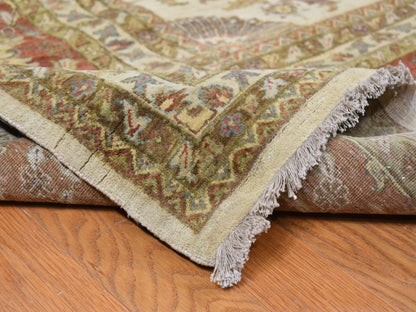 Ivory 11'5" x 14'9" Fine Oriental Hand knotted Wool Rug - Sku: O078011