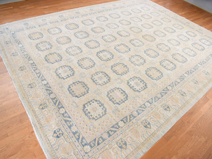 Ivory 13'0" x 17'7" Oushak And Peshawar Hand knotted Wool Rug - Sku: O078012