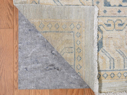 Ivory 13'0" x 17'7" Oushak And Peshawar Hand knotted Wool Rug - Sku: O078012