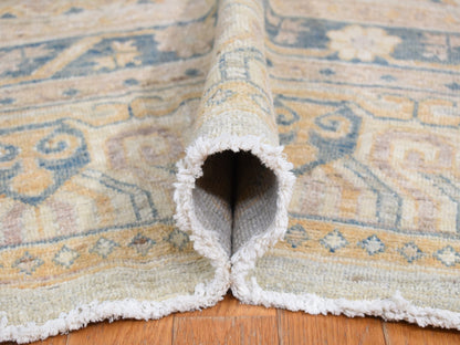 Ivory 13'0" x 17'7" Oushak And Peshawar Hand knotted Wool Rug - Sku: O078012