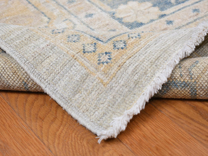 Ivory 13'0" x 17'7" Oushak And Peshawar Hand knotted Wool Rug - Sku: O078012