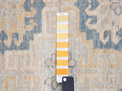 Ivory 13'0" x 17'7" Oushak And Peshawar Hand knotted Wool Rug - Sku: O078012