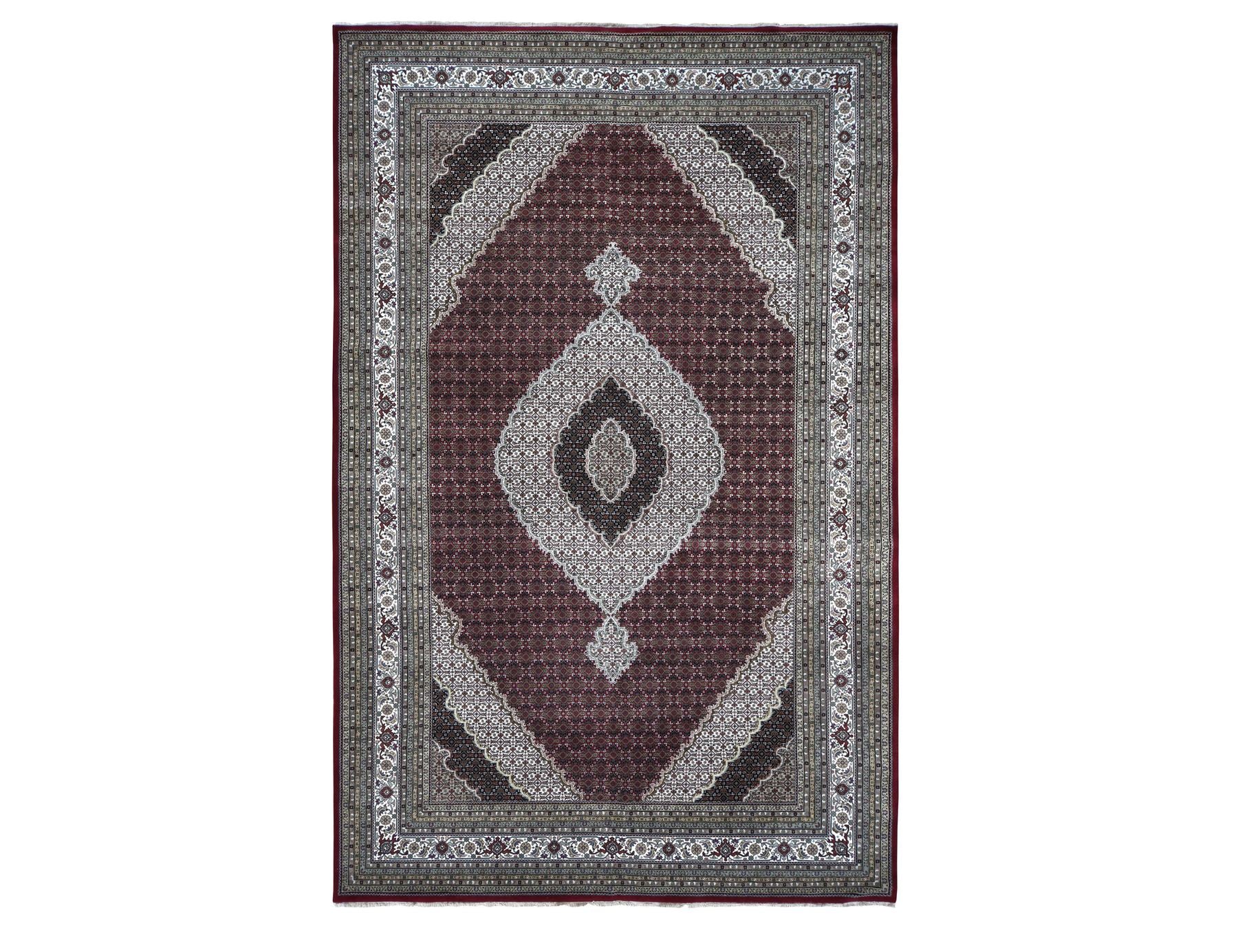 Tabriz Traditional hand-knotted wool rug in Red, 10'0" x 16'0", SKU O078032