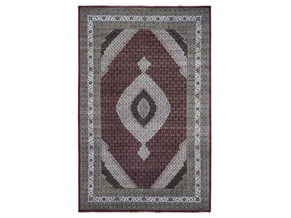 Red 10'0" x 16'0" Traditional Hand knotted Wool Rug - Sku: O078032