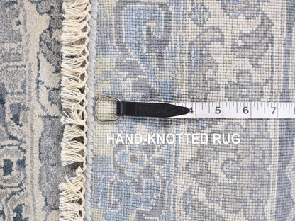 Grey 11'10" x 11'10" Transitional Hand knotted Wool/Silk Rug - Sku: O078065