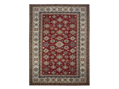 Red 9'0" x 12'0" Tribal Hand knotted Wool Rug - Sku: O078082