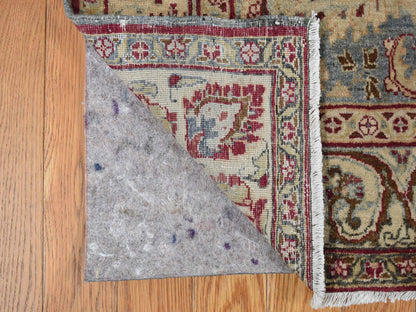 Red 8'9" x 12'6" Antique Hand knotted Wool Rug - Sku: O078083