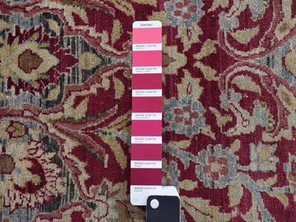 Red 8'9" x 12'6" Antique Hand knotted Wool Rug - Sku: O078083
