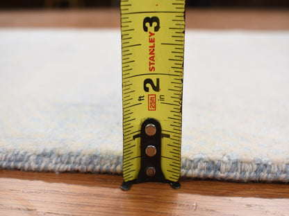 Gabbeh Modern / Contemporary hand-knotted wool/silk runner in Blue, 2'6" x 9'10", SKU O078094