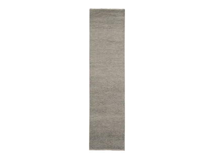 Grey 2'6" x 9'10" Modern / Contemporary Hand knotted Wool Rug - Sku: O078114