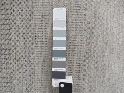 Grey 2'6" x 9'10" Modern / Contemporary Hand knotted Wool Rug - Sku: O078114