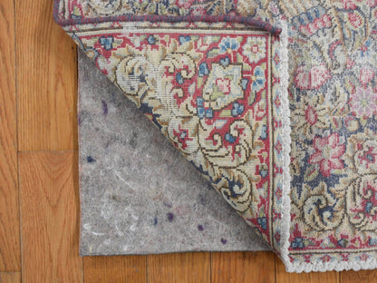 Kerman Vintage hand-knotted wool rug in Blue, 1'6" x 2'0", SKU O078128
