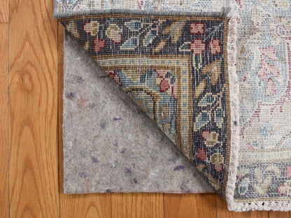Kerman Vintage hand-knotted wool rug in Blue, 1'9" x 3'7", SKU O078135
