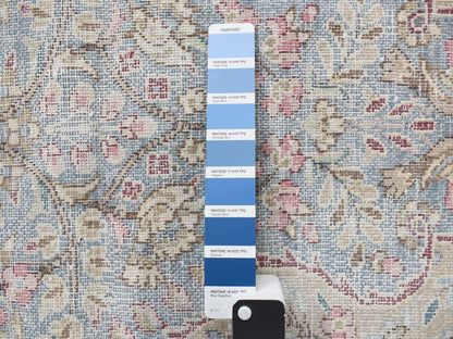 Kerman Vintage hand-knotted wool rug in Blue, 1'9" x 3'7", SKU O078135
