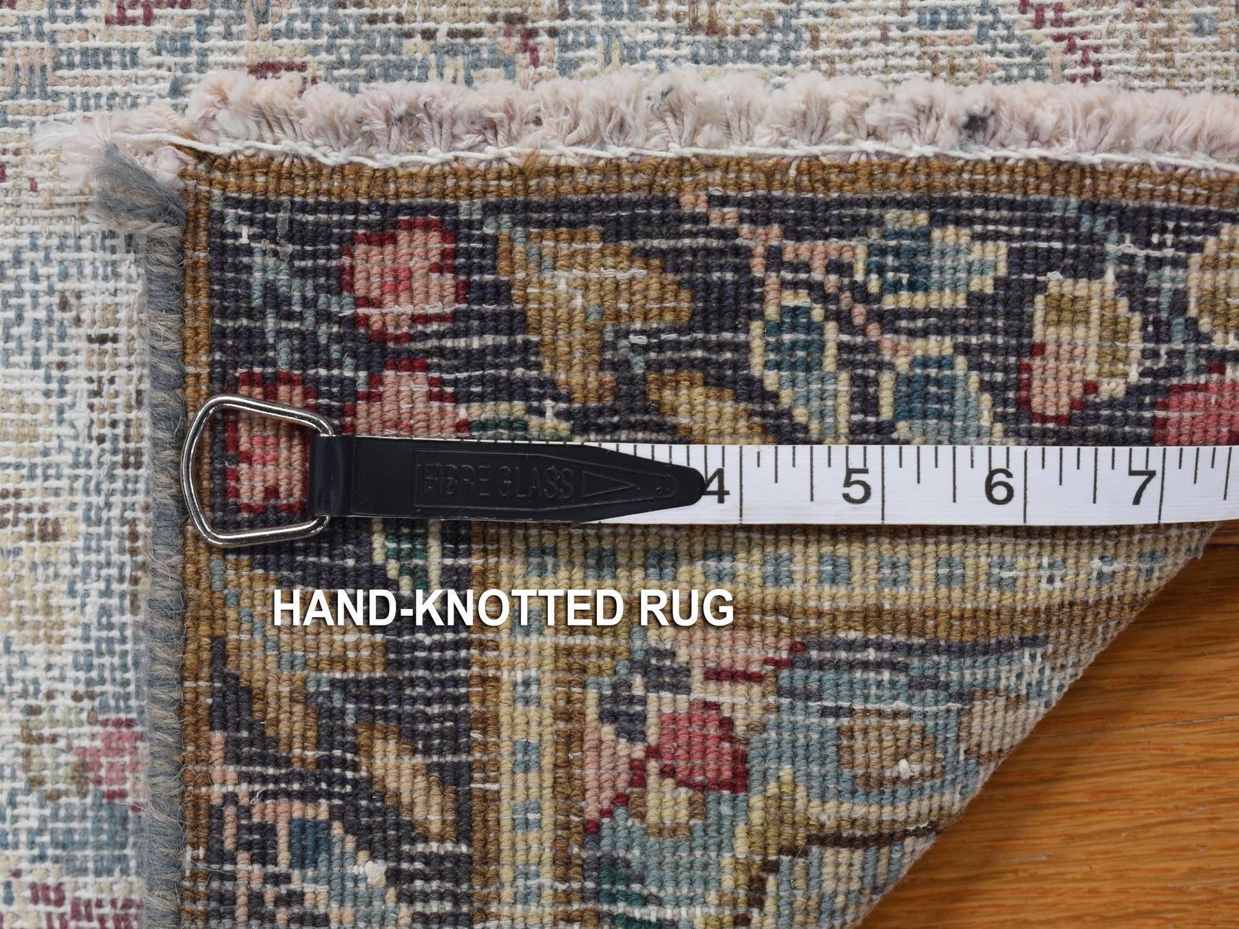 Kerman Vintage hand-knotted wool rug in Blue, 1'9" x 3'7", SKU O078135