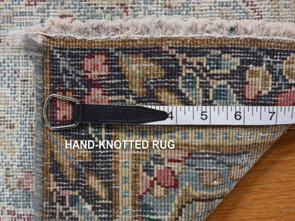 Kerman Vintage hand-knotted wool rug in Blue, 1'9" x 3'7", SKU O078135