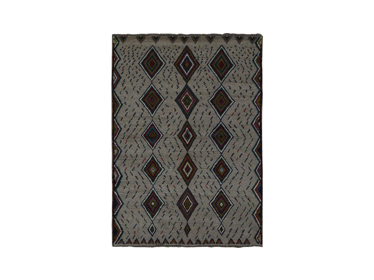 Tribal hand-knotted wool rug in Brown, 3'10" x 5'8", SKU O078141