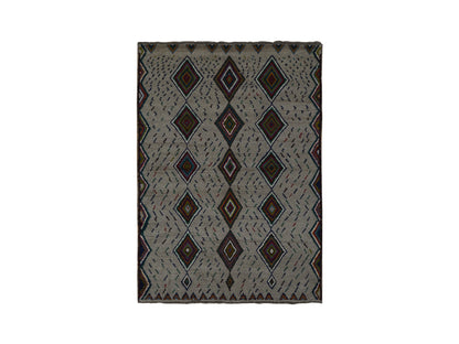 Tribal hand-knotted wool rug in Brown, 3'10" x 5'8", SKU O078141