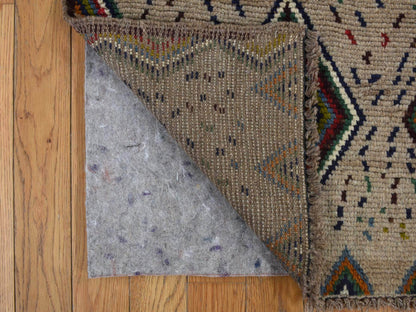 Tribal hand-knotted wool rug in Brown, 3'10" x 5'8", SKU O078141
