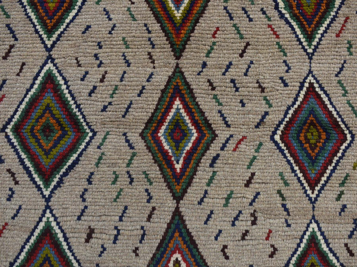 Tribal hand-knotted wool rug in Brown, 3'10" x 5'8", SKU O078141