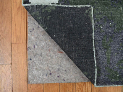Grey 8'0" x 9'10" Modern / Contemporary Hand knotted Wool/Silk Rug - Sku: O078144