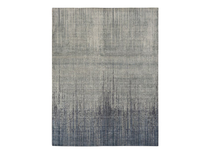 Grey 8'0" x 10'4" Modern / Contemporary Hand knotted Wool/Silk Rug - Sku: O078155