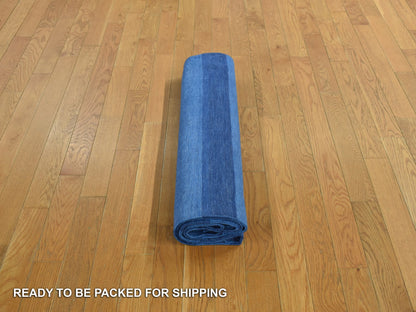 Traditional hand-knotted wool rug in Blue, 6'0" x 9'0", SKU O078159