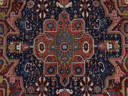 Red 8'3" x 11'9" Antique Hand knotted Wool Rug - Sku: O078162