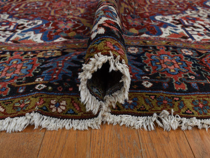 Red 8'3" x 11'9" Antique Hand knotted Wool Rug - Sku: O078162