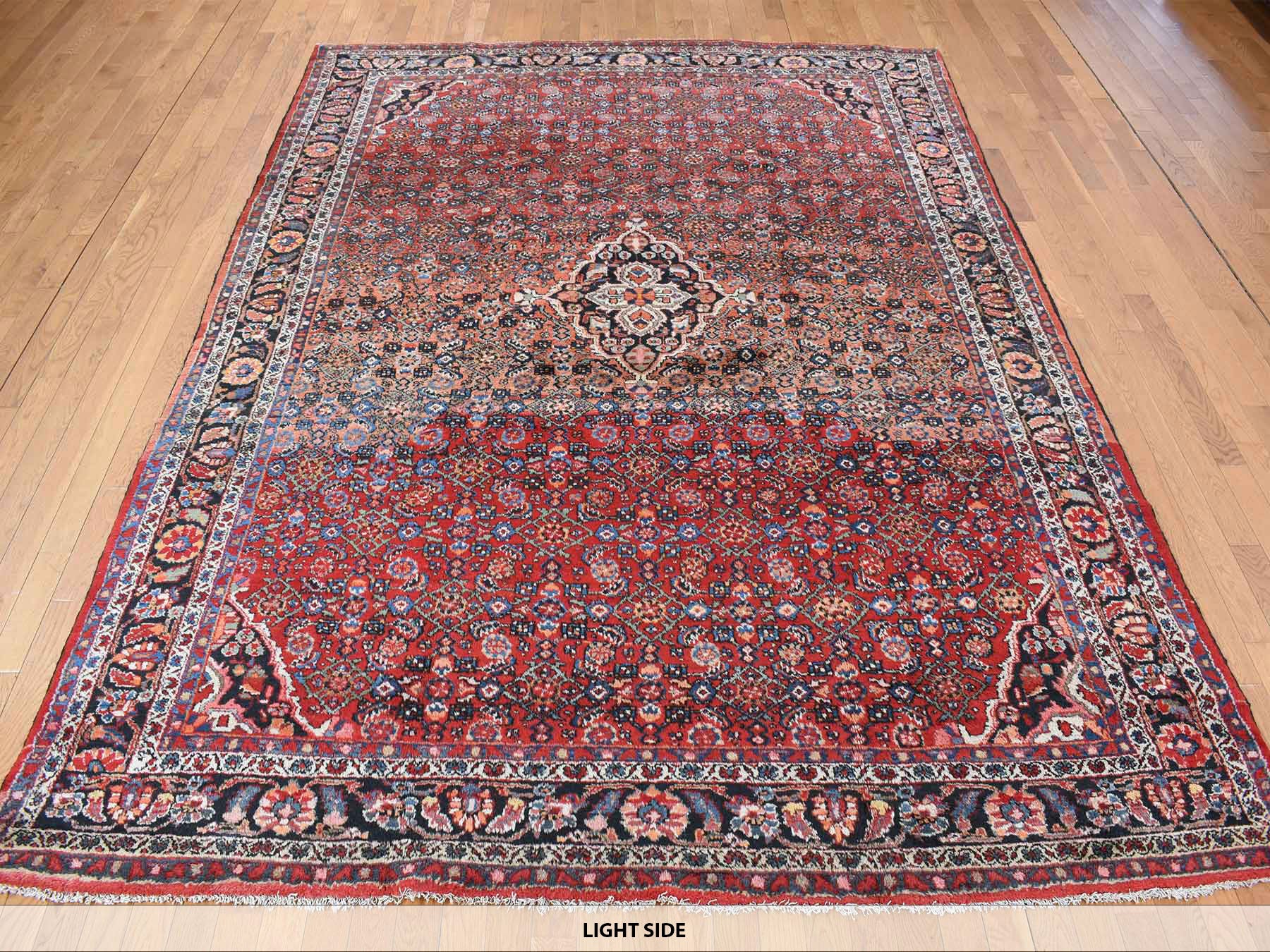 Hamadan Tribal hand-knotted wool rug in Red, 8'5" x 11'3", SKU O078163