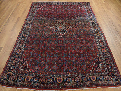 Red 8'5" x 11'3" Tribal Hand knotted Wool Rug - Sku: O078163