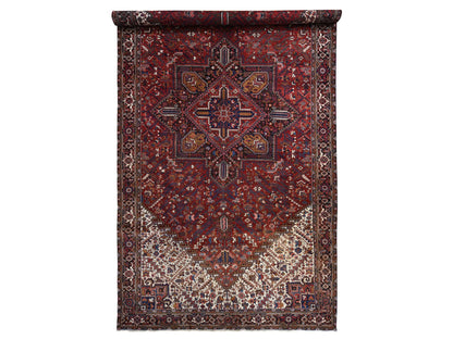Red 10'9" x 22'5" Heriz Hand knotted Wool Rug - Sku: O078172