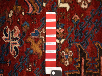 Red 10'9" x 22'5" Heriz Hand knotted Wool Rug - Sku: O078172