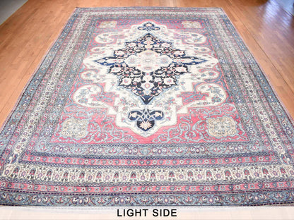 Red 11'1" x 15'4" Antique Hand knotted Wool Rug - Sku: O078174