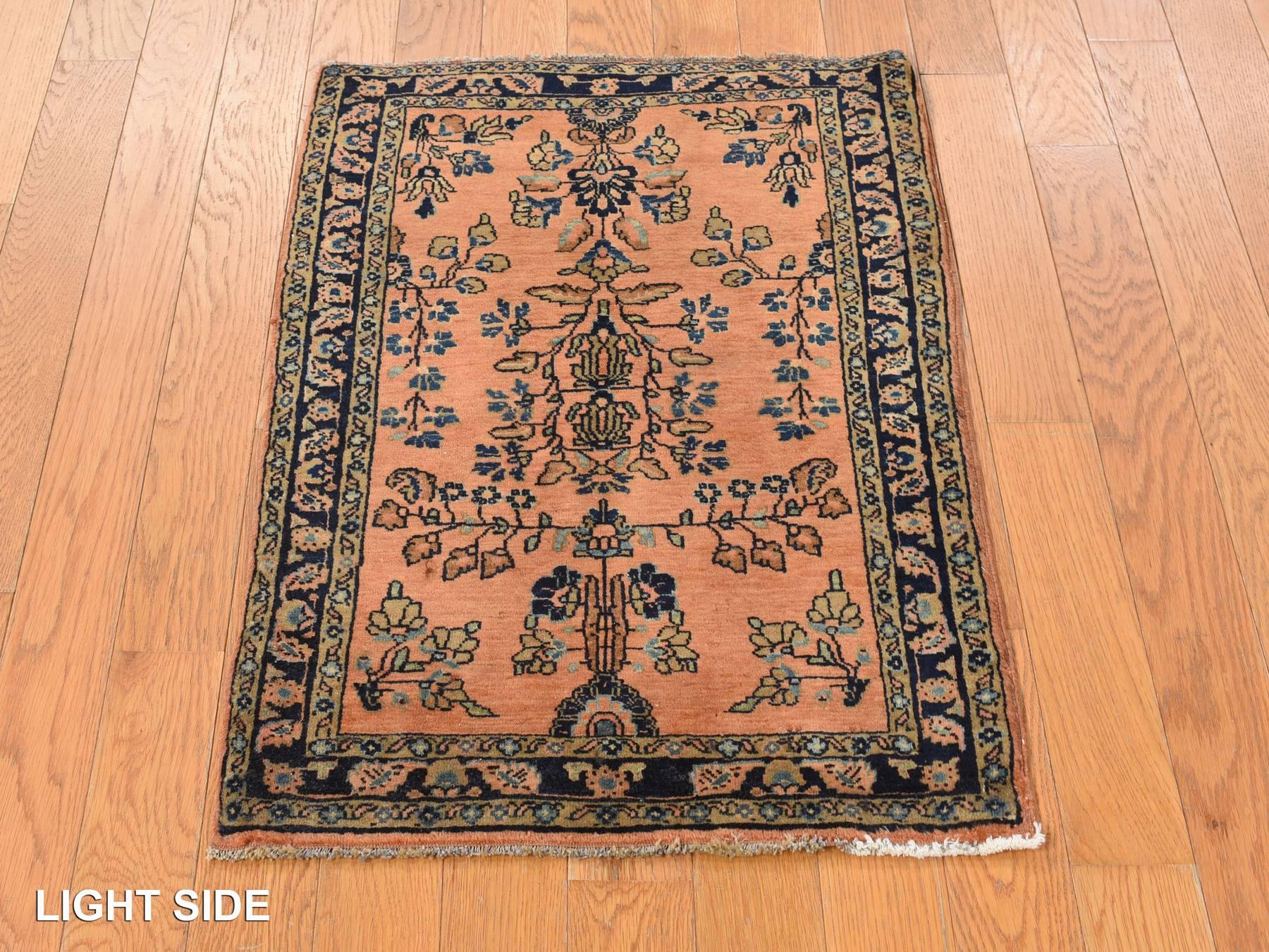 Sarouk Antique hand-knotted wool rug in Red, 1'10" x 2'8", SKU O078186