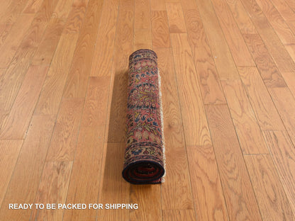 Red 2'0" x 2'6" Antique Hand knotted Wool Rug - Sku: O078187