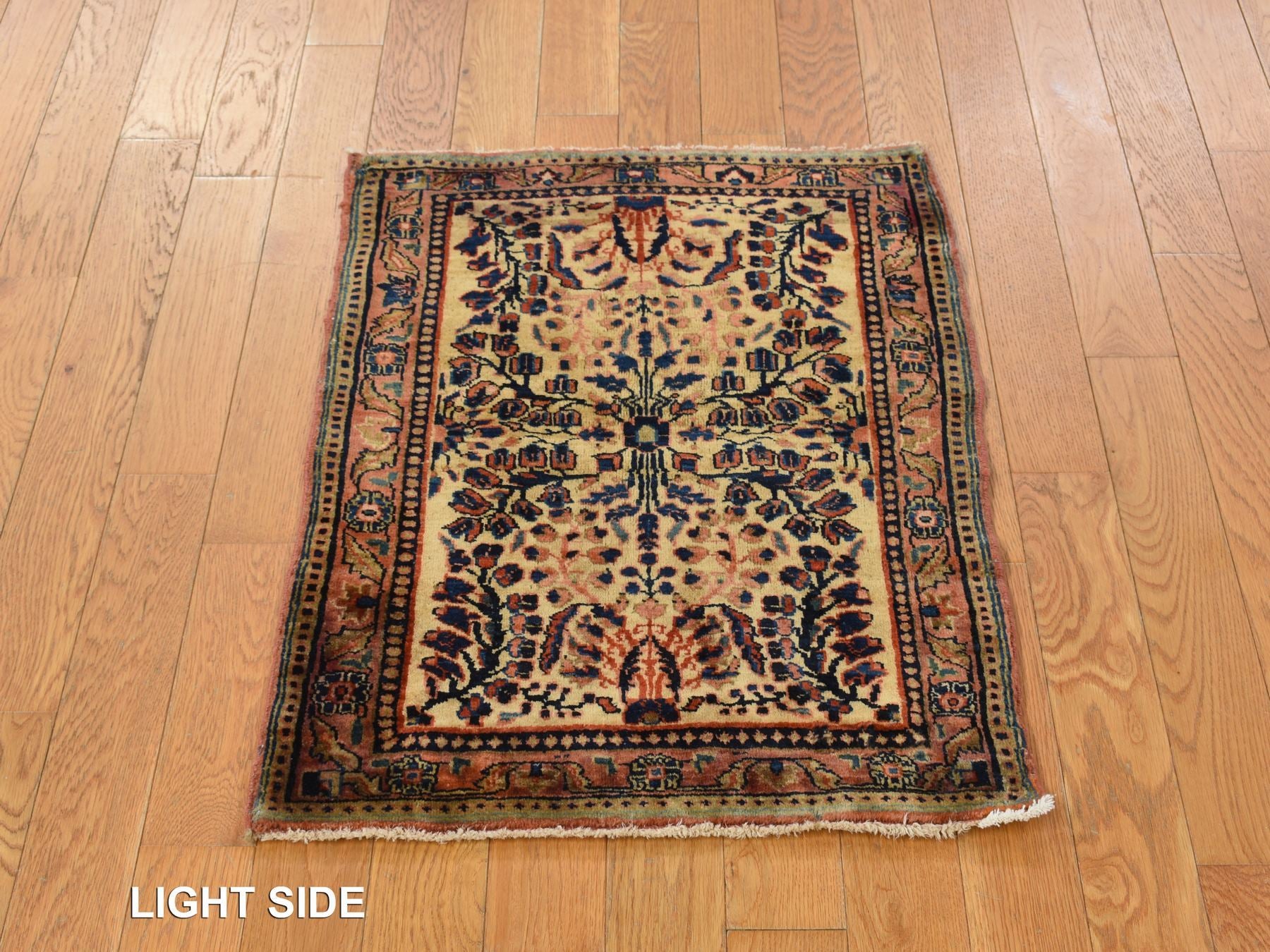 Sarouk Antique hand-knotted wool rug in Yellow, 2'0" x 3'0", SKU O078191