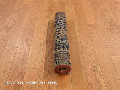 Yellow 2'0" x 3'0" Antique Hand knotted Wool Rug - Sku: O078191