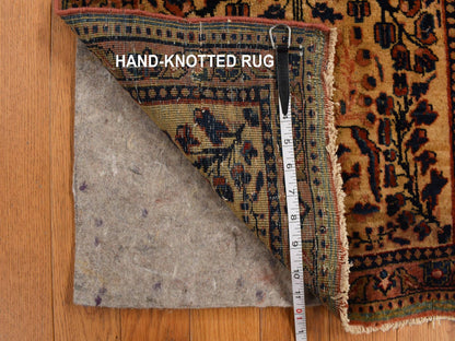 Yellow 2'0" x 3'0" Antique Hand knotted Wool Rug - Sku: O078191