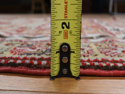 Red 3'10" x 5'4" Antique Hand knotted Wool Rug - Sku: O078203
