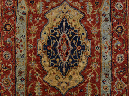 Red 2'7" x 17'7" Traditional Hand knotted Wool Rug - Sku: O078209