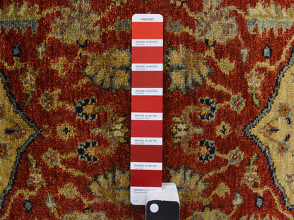Red 2'7" x 17'7" Traditional Hand knotted Wool Rug - Sku: O078209