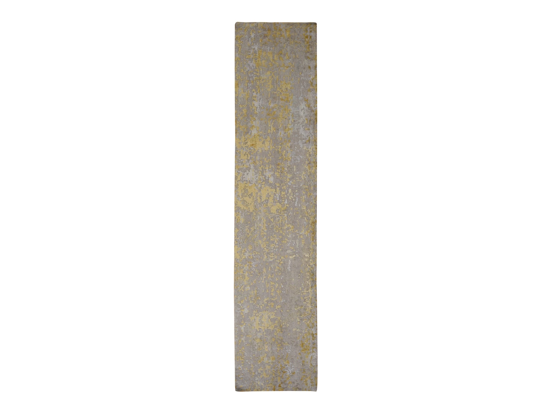 Modern / Contemporary hand-knotted wool runner in Beige, 2'7" x 11'9", SKU O078210