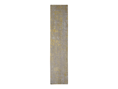 Modern / Contemporary hand-knotted wool runner in Beige, 2'7" x 11'9", SKU O078210
