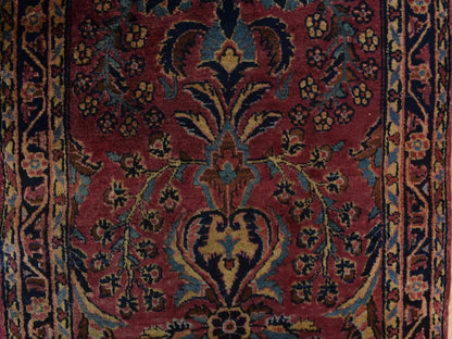 Purple 2'7" x 13'4" Persian Hand knotted Wool Rug - Sku: O078231