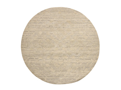 Grey 8'1" x 8'1" Modern / Contemporary Hand knotted Wool Rug - Sku: O078237