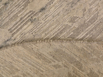 Grey 8'1" x 8'1" Modern / Contemporary Hand knotted Wool Rug - Sku: O078237