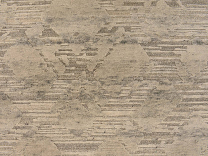 Grey 8'1" x 8'1" Modern / Contemporary Hand knotted Wool Rug - Sku: O078237