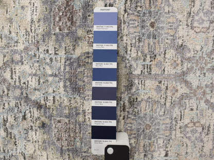 Ivory 3'0" x 5'2" Transitional Hand knotted Wool/Silk Rug - Sku: O078244