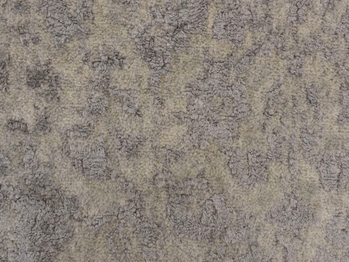 Hand Loomed hand-knotted wool/silk runner in Gray, 2'5" x 12'0", SKU O078245
